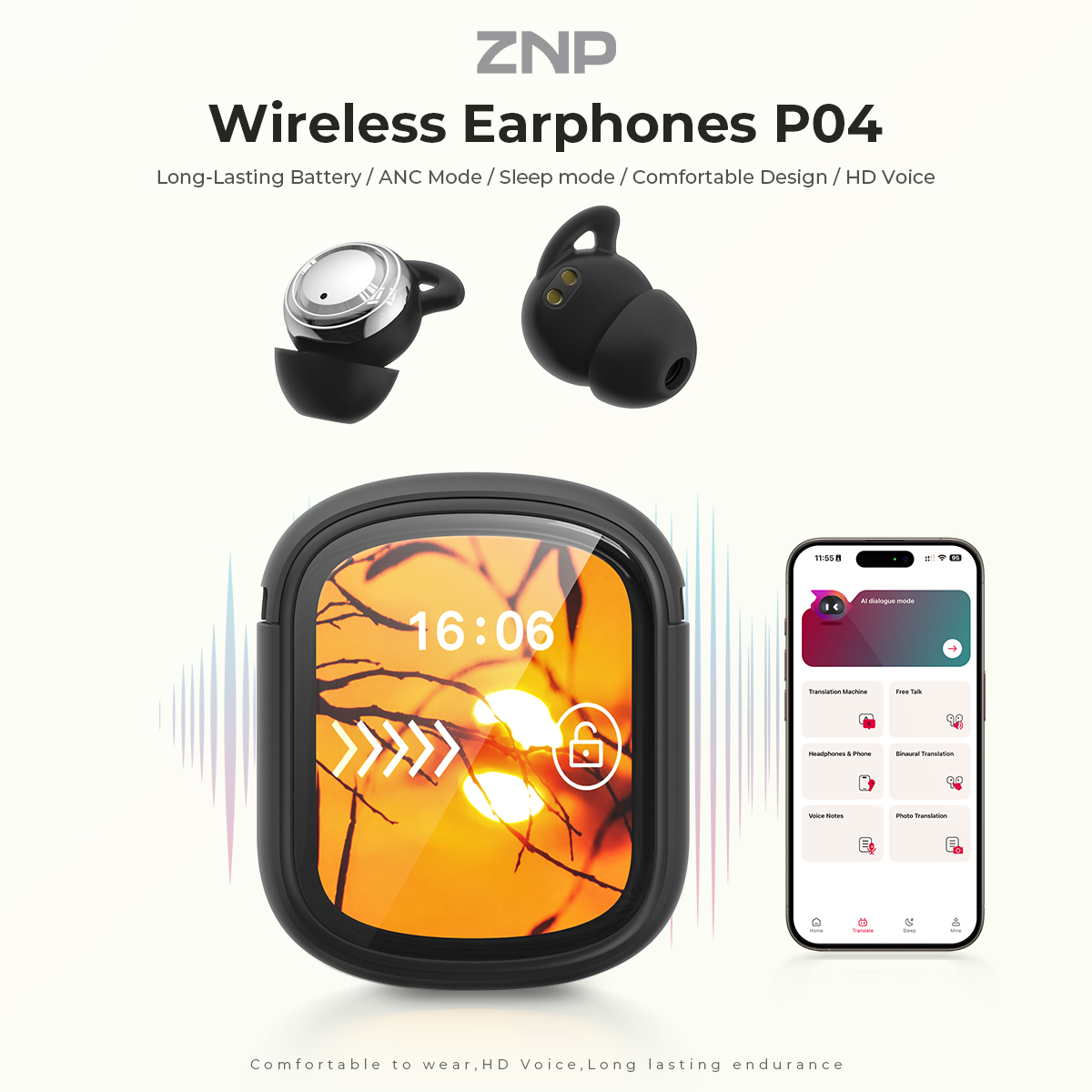 ZNP P04 Sleeping Aid Earbuds A - Earbuds Charging Case ulasan dan harga