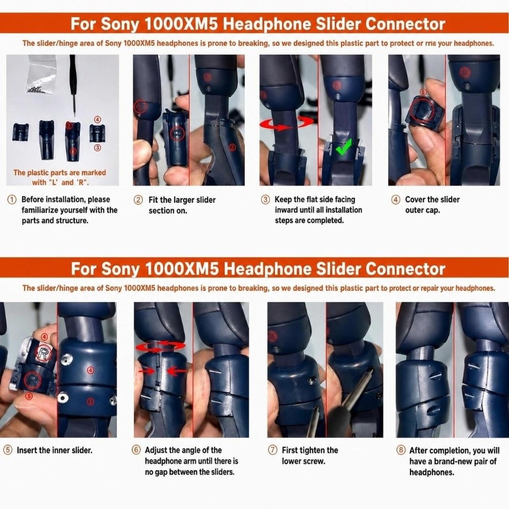 Plastic Headphone Hinge Repair - Sony Headphone Wh-1000Xm5 ulasan dan harga
